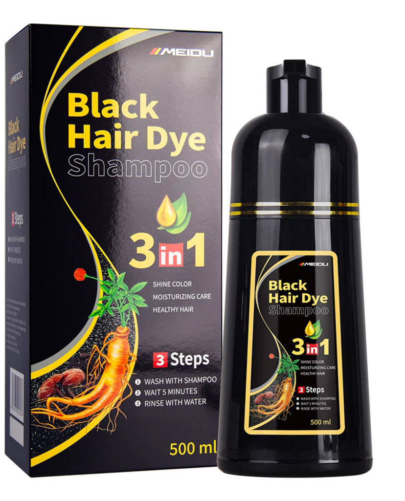 Original Men and Women 3-1 Hair Dye Shampoo Black Ginger Coconut